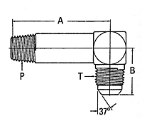 202414 Extra Long Male Pipe to Male JIC Elbow